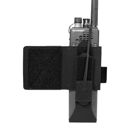 Warrior Laser Cut Wing Velcro MBITR / Harris Radio Pouch Black