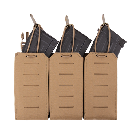 Warrior Laser Cut Detachable Front Panel AK47 7.62 Mag Pouch Coyote Tan