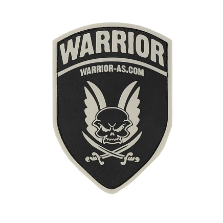 Warrior Rubber Logo Shield Black