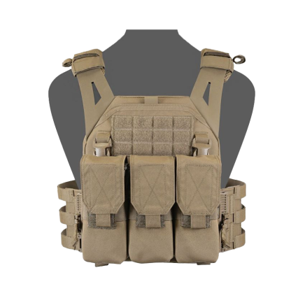 Warrior LPC V2 DFP TM4 Low Profile Plate Carrier Combo with Detachable Triple 5.56 M4 Covered Mag Panel