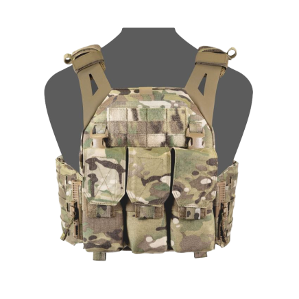 Warrior LPC V1 DFP TM4 Low Profile Plate Carrier Combo with Detachable Triple 5.56 M4 Covered Mag Panel