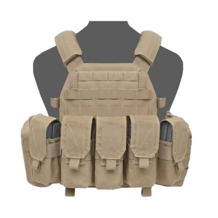 Warrior DCS M4 Plate Carrier Combo with 5x 5.56 M4 Covered Mag Pouches, 2x Utility Pouches