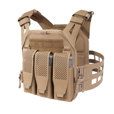 Warrior Laser Cut LPC V2 Low Profile Plate Carrier with Ladder Sides and DFP Triple Adaptive Mag Pouch & 5.56 Triple Inserts