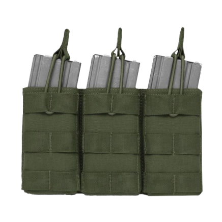 Warrior Triple 5.56mm Open Mag Pouch Olive Drab