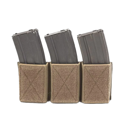 Warrior Triple Velcro Mag Pouch for 5.56mm Mags. For use with W-EO-CPC Coyote Tan