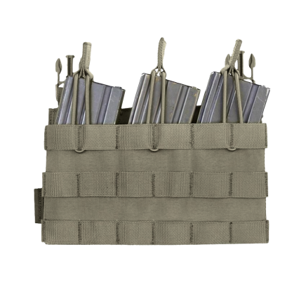 Warrior Detachable Triple MOLLE Open Pouch Ranger Green