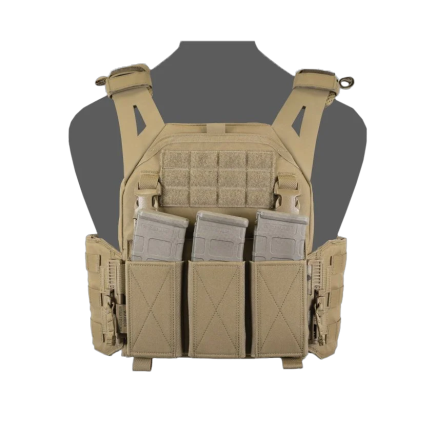 Warrior LPC V1 DFP TEMP Low Profile Plate Carrier Combo with Detachable Triple 5.56 Elastic Open Mag Panel