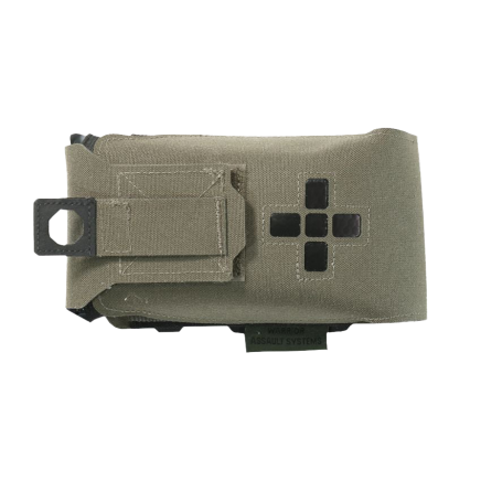 Warrior Laser Cut Small Horizontal Individual First Aid Kit Pouch Ranger Green