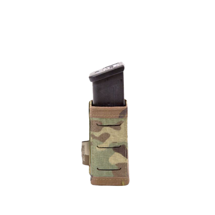 Warrior Laser Cut Single Snap Mag Pouch 9mm Short Multicam