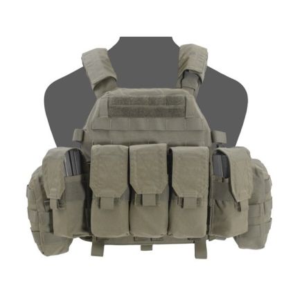Warrior DCS M4 Plate Carrier Combo with 5x 5.56 M4 Covered Mag Pouches, 2x Utility Pouches