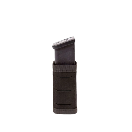 Warrior Laser Cut Single Snap Mag Pouch 9mm Short Black