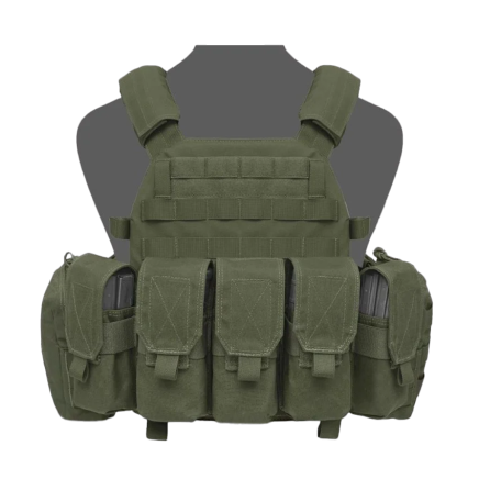 Warrior DCS M4 Plate Carrier Combo with 5x 5.56 M4 Covered Mag Pouches, 2x Utility Pouches